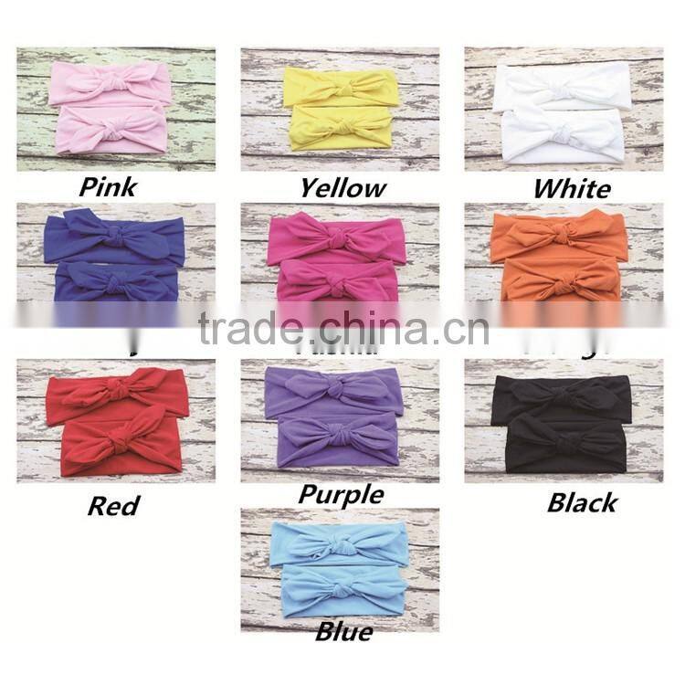knot mother and baby plain hair cotton head band