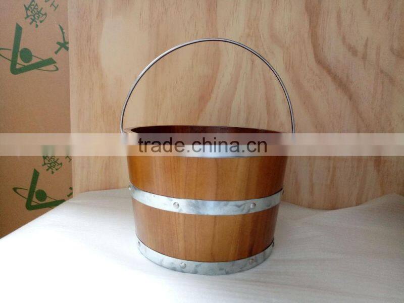 Wooden ice bucket hotel ice bucket standing ice bucket