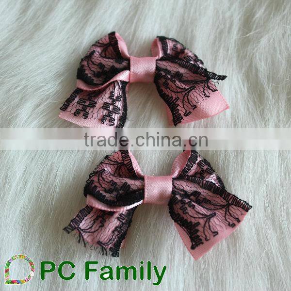 Wholesale 2015 boutique ribbon bow pre-made bow, handmade ribbon bow