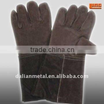 blue grain leather working gloves