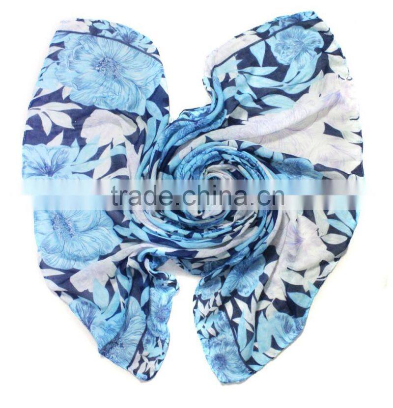 floral printing cute popular polyester viscose infinity scarf