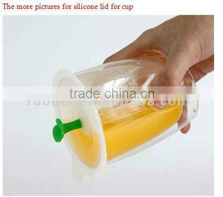 silicone kitchen bowl cup lid cover cap with cute strawberry head