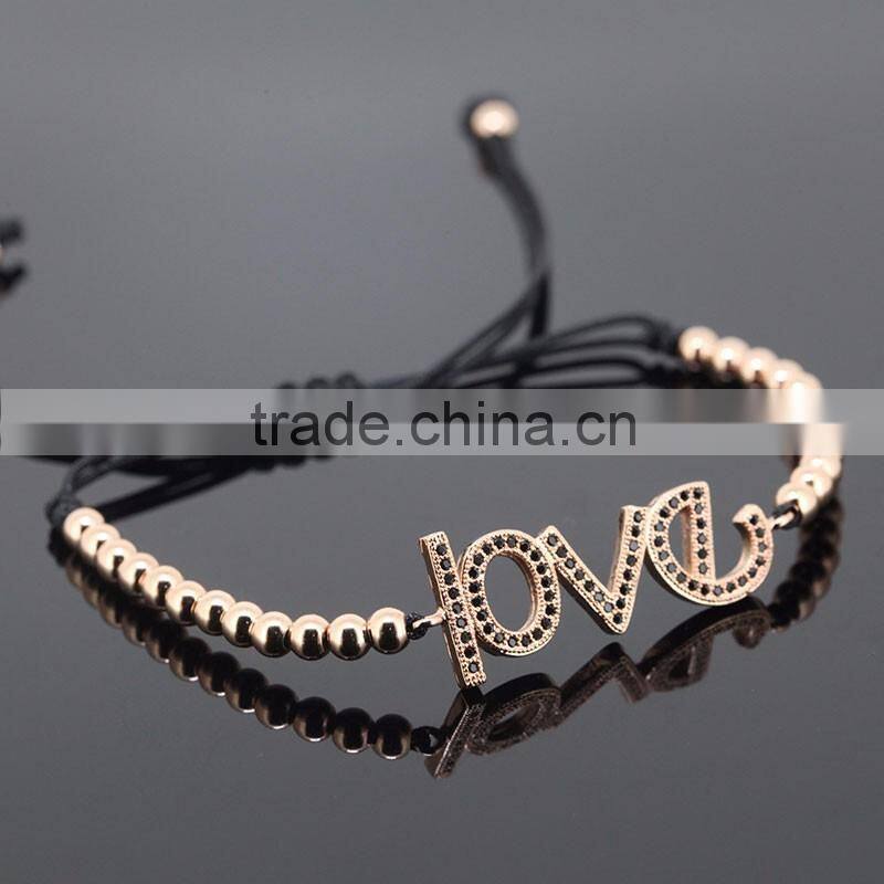 2016 Handcrafted Jewelry 24k New Gold Chain Couple Love Design Beads Boy and Girl Woven Friendship Bracelet