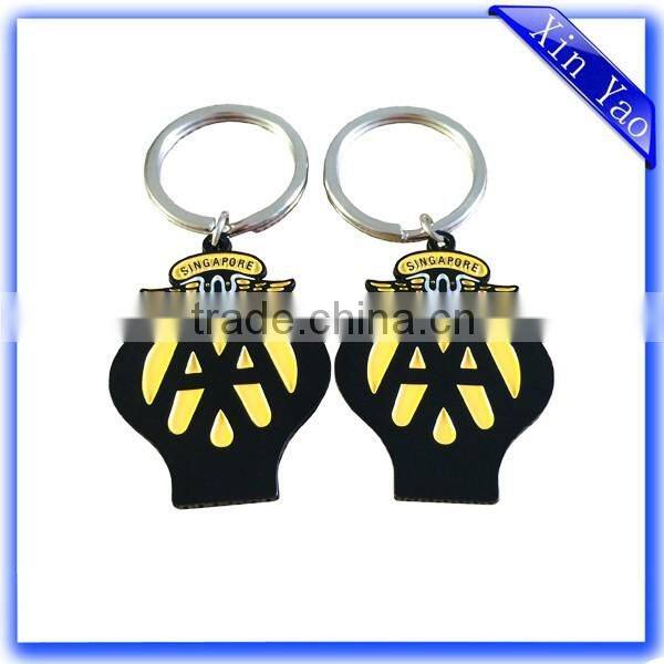 Promotional surfboard custom cheap epoxy metal silver zinc alloy keychain