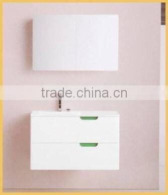 modern mirrored wall mounted PVC waterproof bathroom vanity cabinet