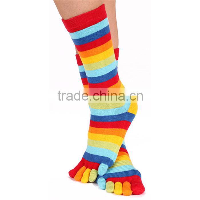 custom stripe long japanese toe separators socks