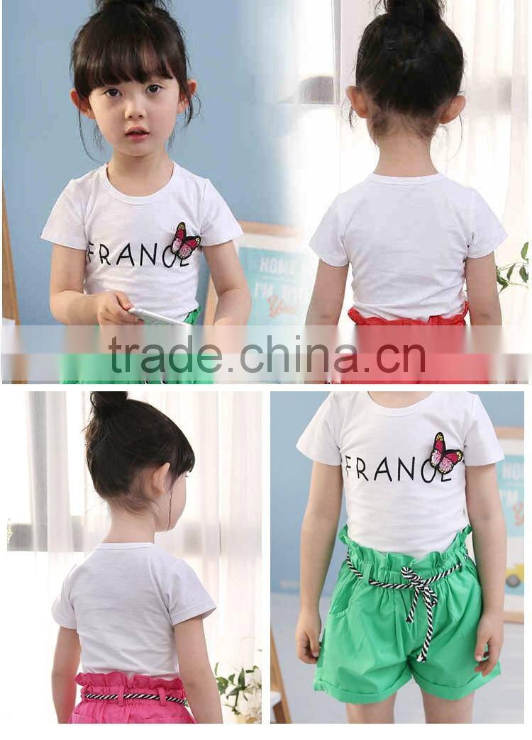 New Three Colors Summer Kids Clothes Children Shirts and Short Pants Sets