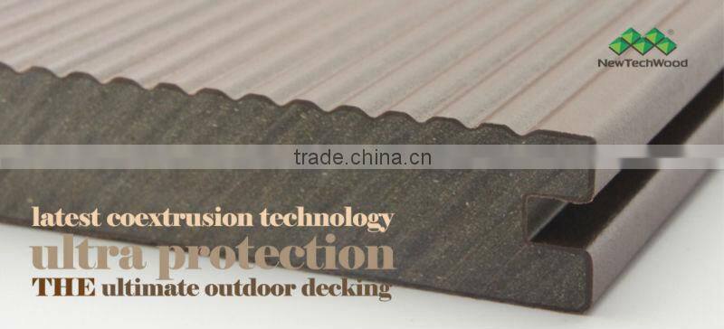 Composite outdoor decking tiles, UltraShield QuickDeck by NewTechWood