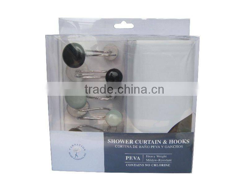Design PEVA shower curtain set