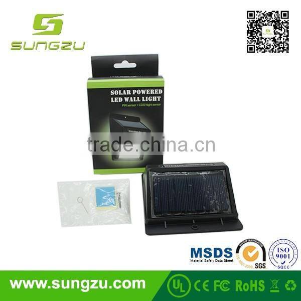 Vintage waterproof IP 66 low price 18LM 2V 120MA solar wall lamp light for hotel garden