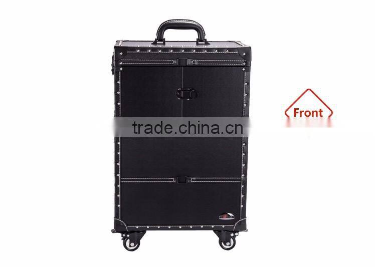 High quality Factory Supplier Rolling Station with Mirror trolley Makeup Case