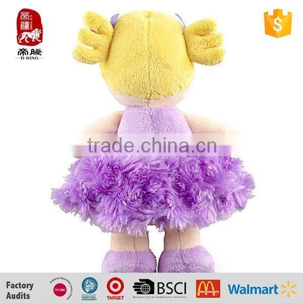 2016 New products Cheap Top Quality fashion Plush Stuffed Baby Doll for Promotion