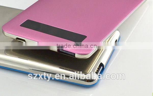 2015 china supplier ultra slim portable power bank with screen display 4800 5000mah power bank for iphone 6