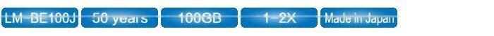Panasonic 100GB Blu ray Double Layer Recordable Disc BD-RE XL Disc, Model:LM-BE100J