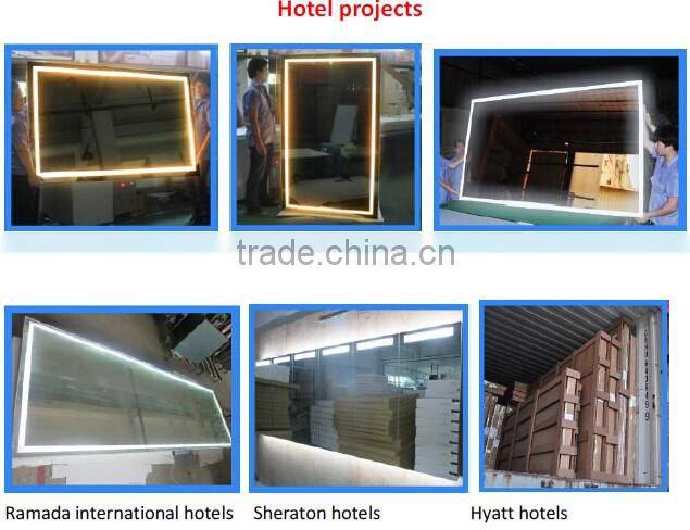 Lamxon popular design wall bathroom LED vanity mirror with LED lighting