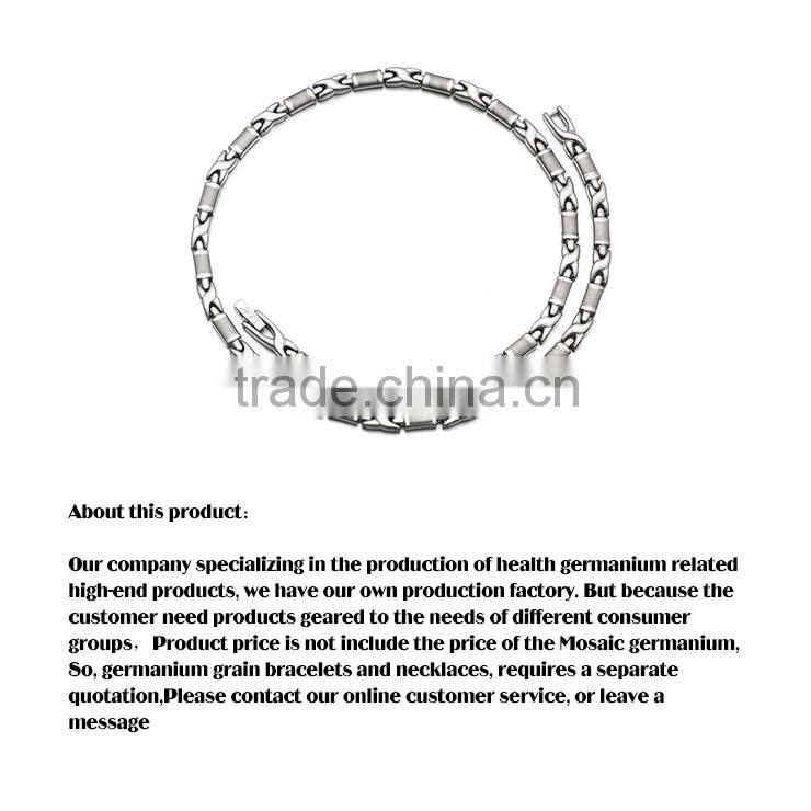Health Benefit titanium Germanium gold Chain Necklaces For Sale
