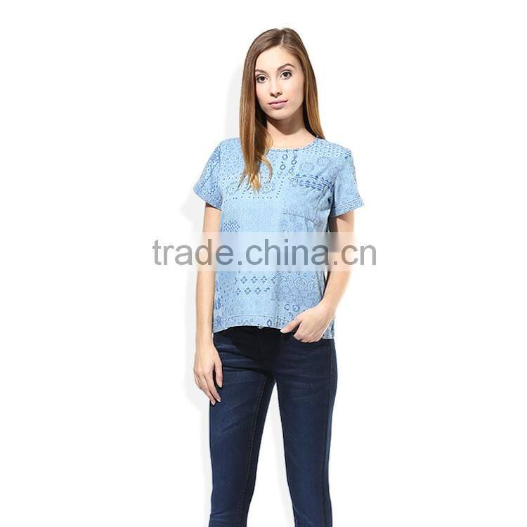 Daijun oem women 180g polyester o neck best quality girl t shirts printed designs