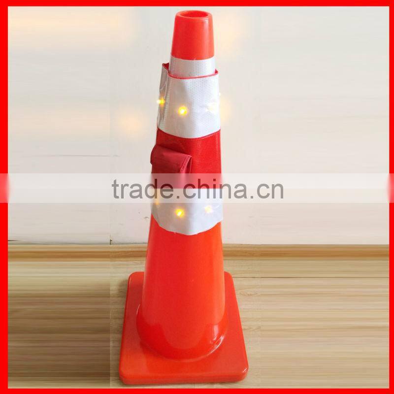 14pcs led top reflective led light traffic cone