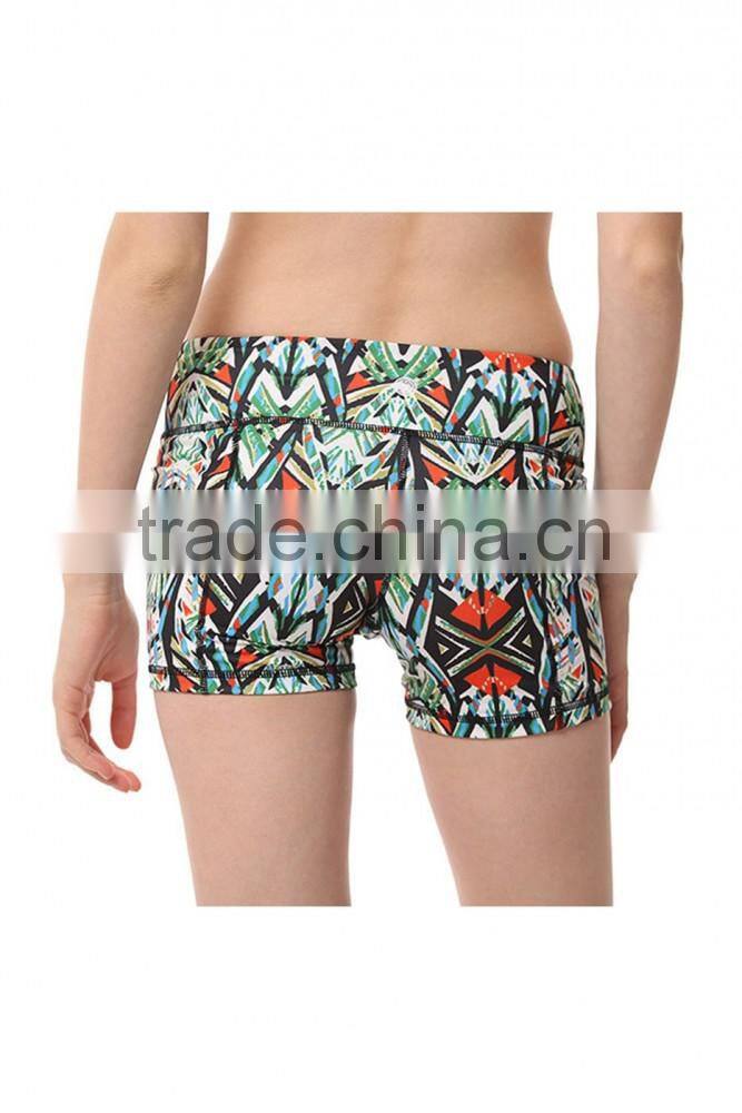 Wholesale Activewear Oragnic Yoga Cloth Lady Printed Shorts