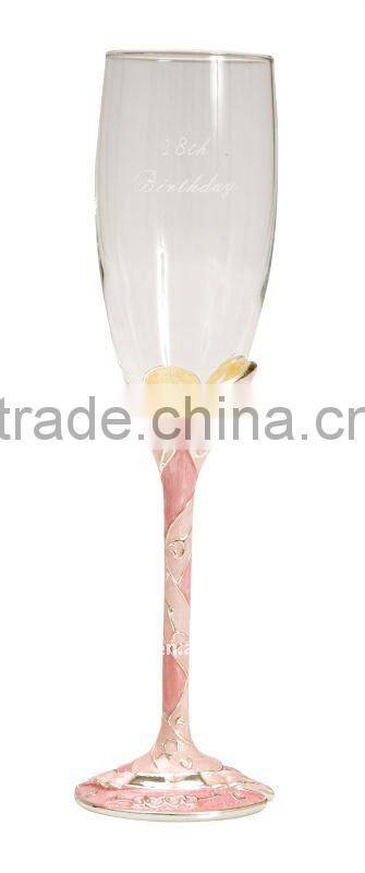 50th birthday champagne glass gift