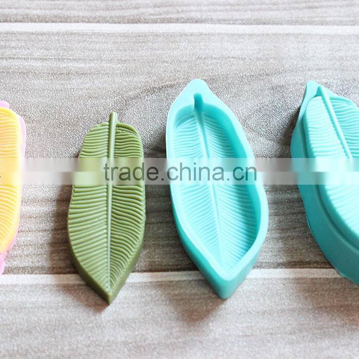 Leaf Shape Baking Cake Mold Silicone , DIY New Cookie Soap Mould, 3D Silicone Rubber Cake Molds