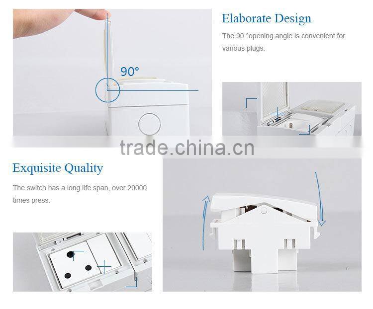 Waterproof Socket With Transparent Cover Waterproof Slide Switch(SP-2SAS)