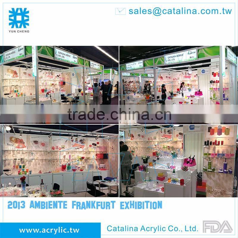 Hand made Line design acrylic Hotel Bathroom Waste Bin