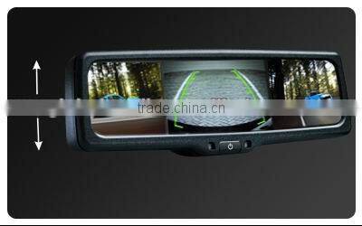 Car camera display- multiple rearview mirror with three LCD monitors for trucks