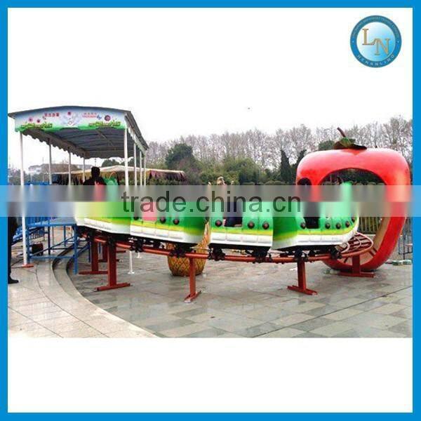 Amusement electrical train set worm roller coaster for kids