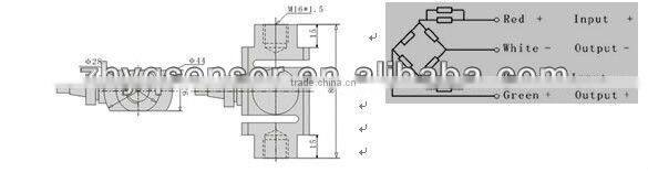 Alloy steel S type load cell with overload protection
