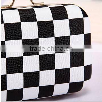 Black White Gum party evening bag high grade PU leather evening bag