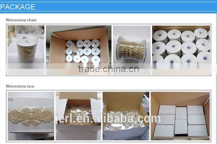 Sew on 888cystal rhinestone lace for wedding