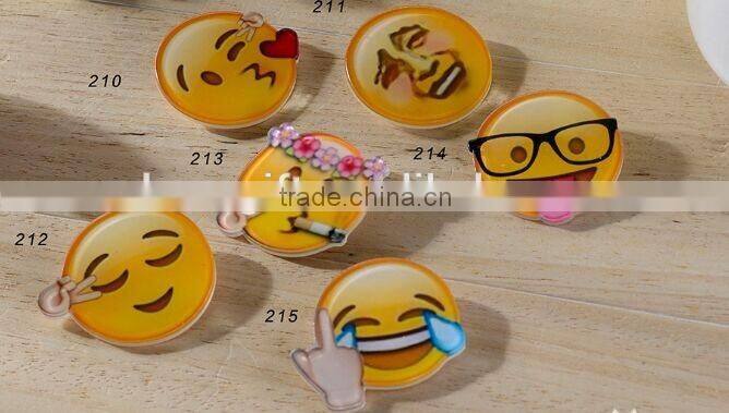 Acrylic DIY emoji sticker / Emoji Lapel Pin/ badge for mobile