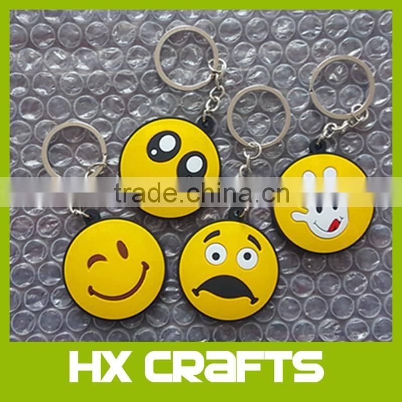 Smiley Face Emoticon soft PVC keychain