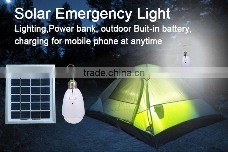 Portable dual usb car charger solar led light solar lamp solar powered light for indoor