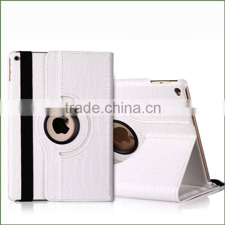 PU leather Rotating case For iPad Air case , lowest price rotating flip leather case for iPad 5/Air
