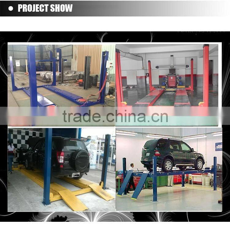 6Ton Four post car lift with rolling jack