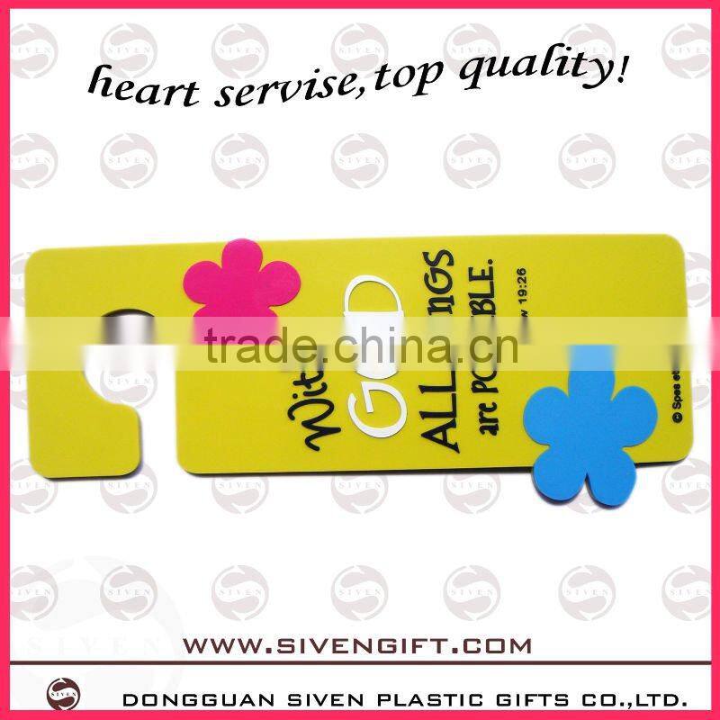 personalized soft pvc door hanger
