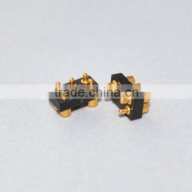 4 pin connector,pogo pin connector,spring loaded pogo pin battery connector
