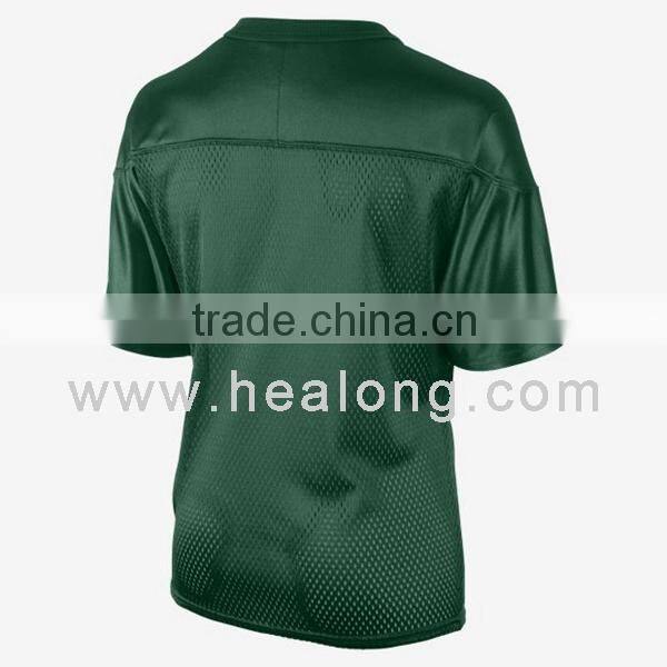 plain green logo customized american football jersey