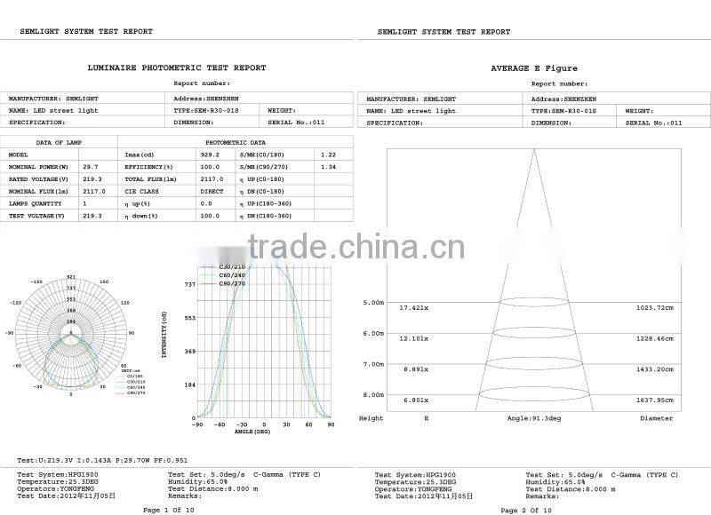 Unique Products Most Reliable Inkjet Printer 30W Led Street Light Price List