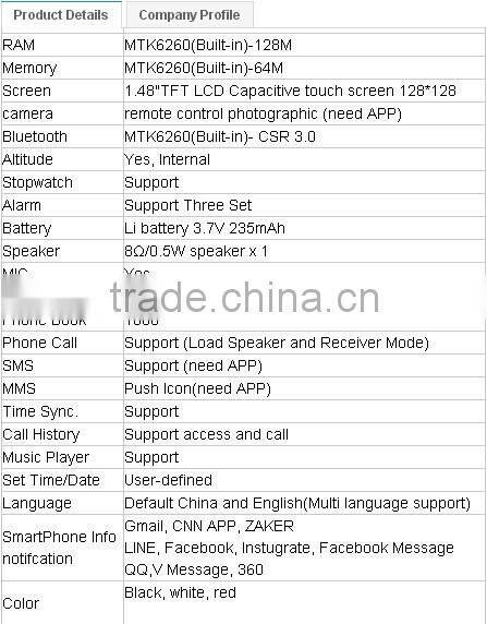 Bluetooth Smartwatch U8 For Android Phone With Free App