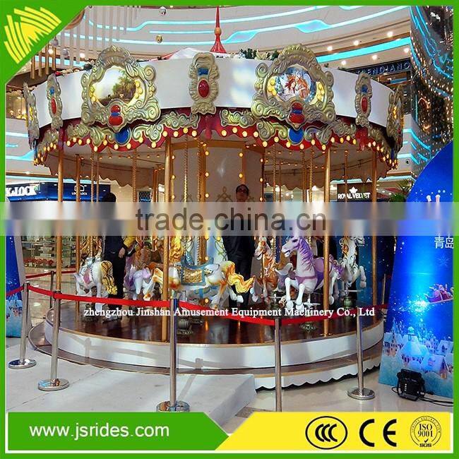 Theme park ride outdoor playground equipment carousel for sale