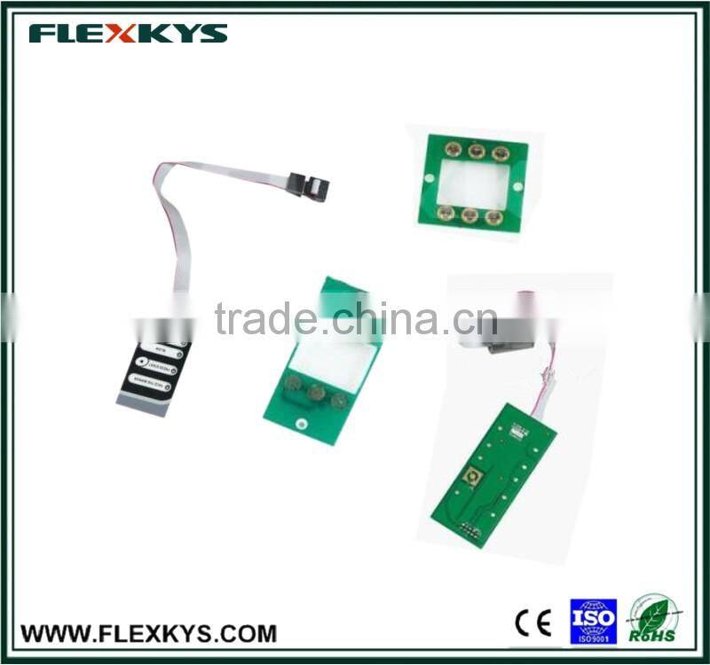 PCB membrane switch with custom push button PVC membrane overlay