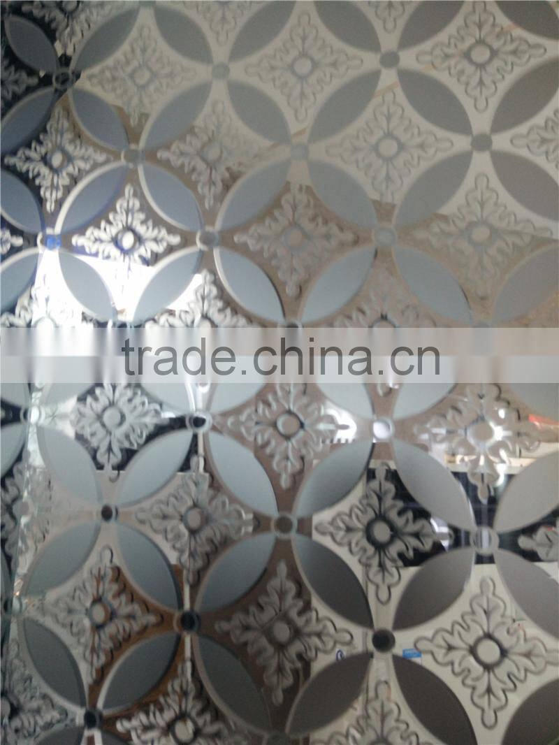 decorative door acid etching glass privacy protection