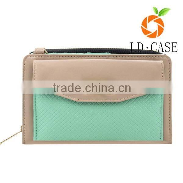 Leather zip wallet for Phone case leather wallet purse for Samsung S7