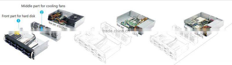2u storage server rack case 550mm length