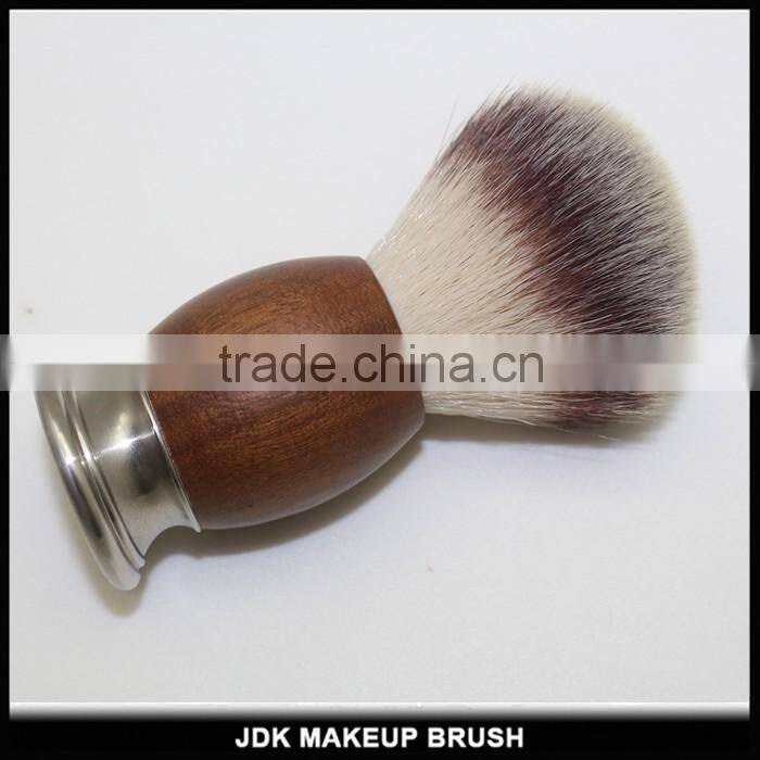 Custom Metal Stand Shaving kit Wood and metal handle nylon shaving brush set with Razor