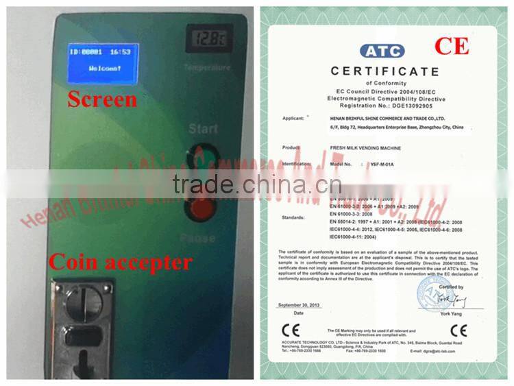 Door to Door supported in Kenya: 300L coin accepted automatic fresh milk vending machine | milk dispenser | milk atm machine