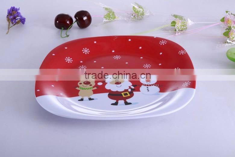 High quality Printing Wholesale Plastic cheap custom melamine plate for dinner